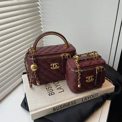 2025 Rhombic Embroidery Chain Women's Bags Set