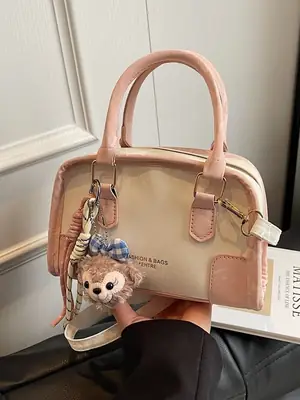 Women's Pink Transparent Shoulder Crossbody Bag 2025