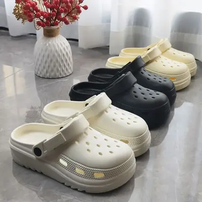 Women EVA Hole Sandals Summer Cream 2025