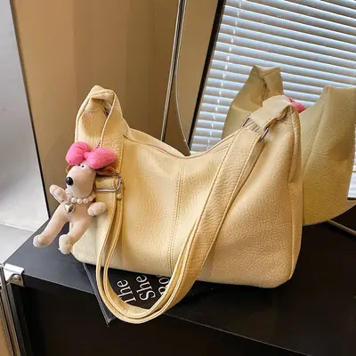Women's Korean Style Large Capacity Tote Bag Beige 2025