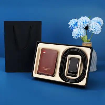 Men's High-End Belt Wallet Gift Box Set