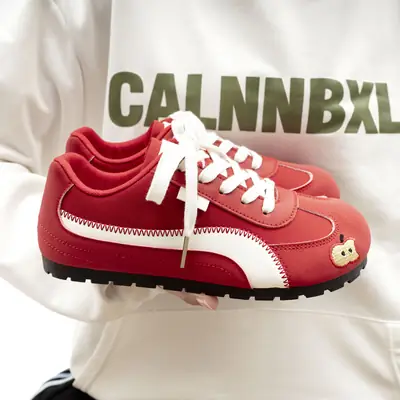 White Korean Style Women's 2026 Spring Sneakers