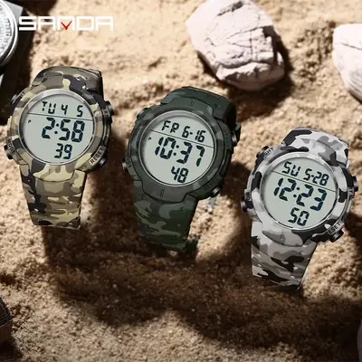 Sanda Military Digital Watch Black Camo 6.25