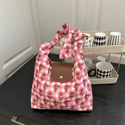 Mori Canvas Bag Women Pink Floral 2025