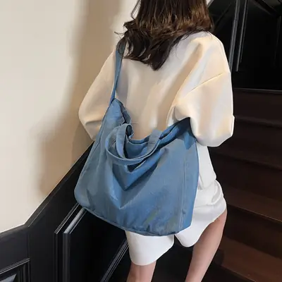 Blue Crossbody Shoulder Bag Large Capacity Spring Summer