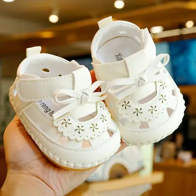 Baby Shoes Soft Sole Non-Slip Summer Sandals Beginner Female Baby Shoes 0-1 Years Old Toddler Shoes Little Princess