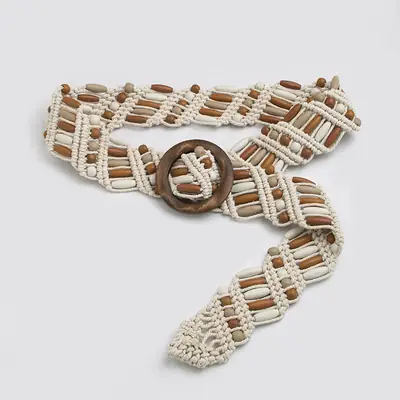 Bohemian Wooden Bead Belt for Women