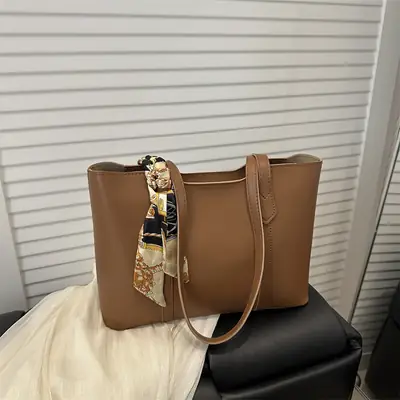 Women Korean Style Brown Tote Bag 2025 New Fashion