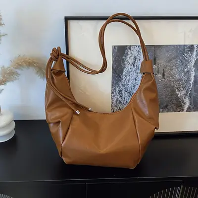 Brown Leather Shoulder Bag for Women 2025