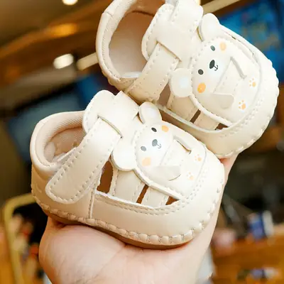 Pink Rabbit Baby Sandals 0-1 Year Soft Sole Non-Slip