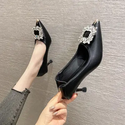 French Style Rhinestone Stiletto Heels Women 2026