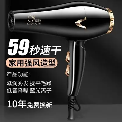 Silent Blue Light Hair Dryer for Home & Salon Use