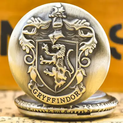 Gryffindor Quilted Pocket Watch with Chain