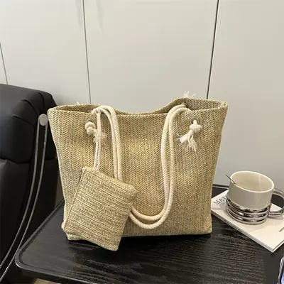 Straw Woven Mother-in-Law Bag for Women Large Capacity
