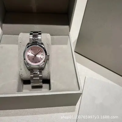 Women's Pink Cherry Blossom Watch with Steel Strap