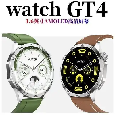 Cross-border watch4 smart watch GT4 round screen smart watch HD full touch Bluetooth call heart rate blood pressure