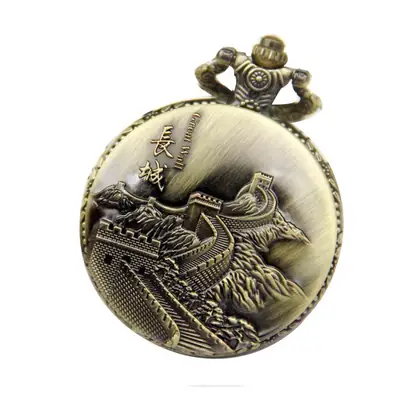 China Bronze Gold Pocket Watch for Men Women