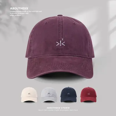Women Embroidered Baseball Cap Purple Spring Summer