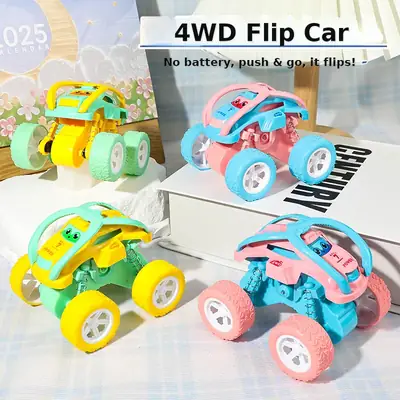 Inertial Four-Wheel Drive Cartoon Toy Car for Boys