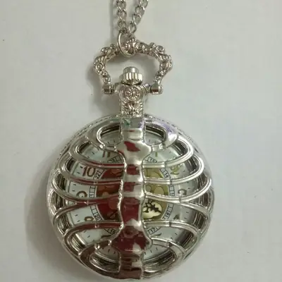 Bronze Palace Style Pocket Watch with Quartz Chain