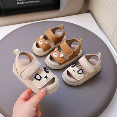 Baby Sandals Brown Anti-Slip Toddler Shoes