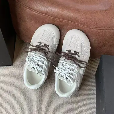 Women Grey Mesh Casual Sneakers All Match 2025 Spring