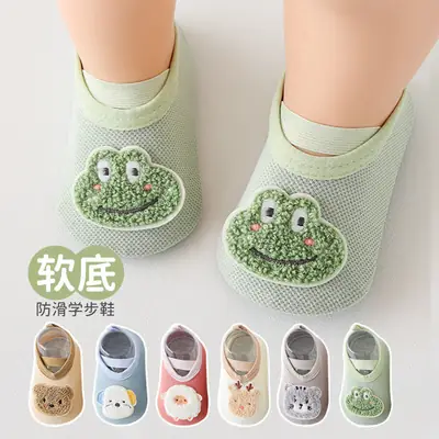 Spring and Summer Soft-Soled Baby Shoes 6-12 Months Non-Slip Cloth-Soled Pre-Walking Shoes Floor Shoes Socks Toddler Shoes Cartoon Shoes