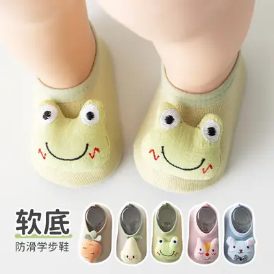 Spring and Summer Soft-Soled Baby Shoes, Toddler Shoes, Cartoon Character Shoes, 6-12 Months, Non-Slip Fabric Sole, Pre-Walking Shoes for Indoor Use