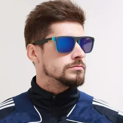 Men's Blue Lensed Polarized Sunglasses