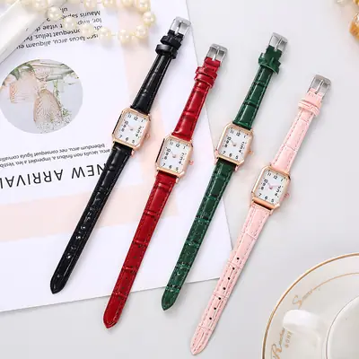 Rectangular Watch with Square Plate & Waterproof Quartz