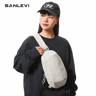 Men's Casual Crossbody Bag Grey 2025 Fashion