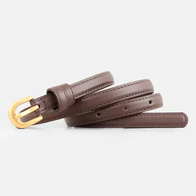 2025 Korean Style Women's Belt Genuine Leather Needle Buckle
