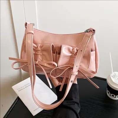 Pink Crossbody Bag for Women 2025 Multi-Pocket Shoulder Bag