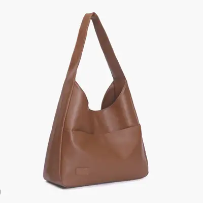 Brown Vintage Large Capacity Shoulder Bag for Women