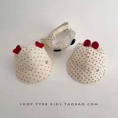 Sweet Red Horn Baby Hat with Duck Tails