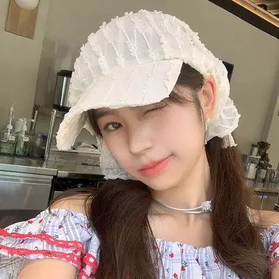French Pastoral Chiffon Lace Tie Cap for Girls