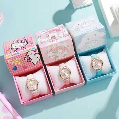 Alloy diamond belt watch female high school students Sanrio quartz watch girls wholesale niche fashion watch foreign trade