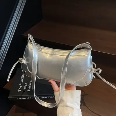 Silver Crossbody Bag for Women 2025 New Niche Commuter