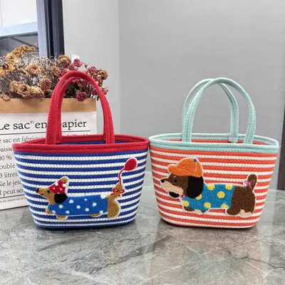 Outdoor Dachshund Woven Bag Large Capacity