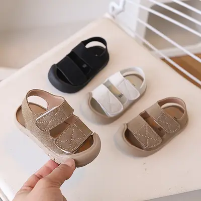 Anti-Collision Baby Shoes, Simple Baby Girl's Baotou Sandals, Toddler Shoes, Baby Soft-Soled Boys' Beach Shoes, Girl's Sandals
