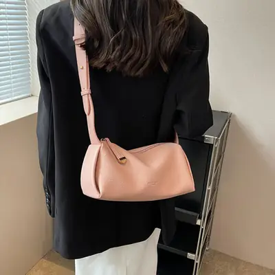 Women's Pink Textured Shoulder Bag 2026