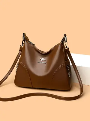 Brown Leather Crossbody Bag for Women
