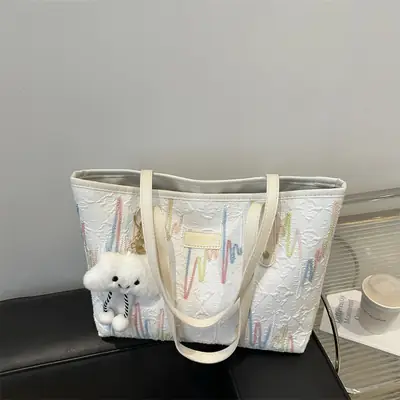 Women Korean Style Ins Tote Bag with Cute Bear Design