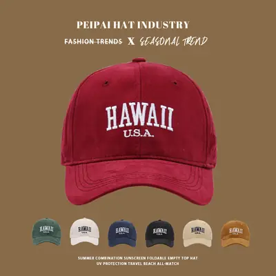 Hawaii USA Sunscreen Cap Women Blue