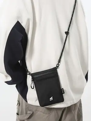 Small Black Satchel Crossbody Bag for Men