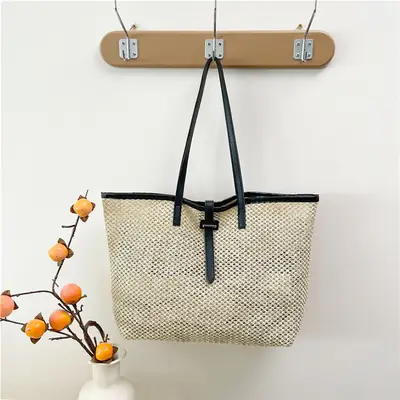 Western Straw Tote Bag Large Capacity 2025 Spring
