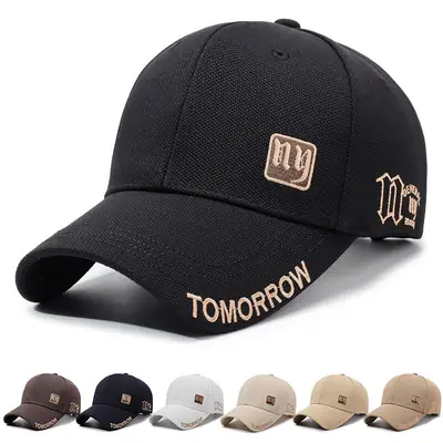 Men's Black Embroidered Baseball Cap with Logo