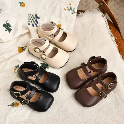 Spring 2025 Baby Shoes Baby Soft Sole Soft Leather Princess Shoes Women's Spring and Autumn Toddler Shoes Girls' Single-layer Shoes Toddler Shoes