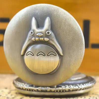 European Retro Classic Pocket Watch with Totoro Design