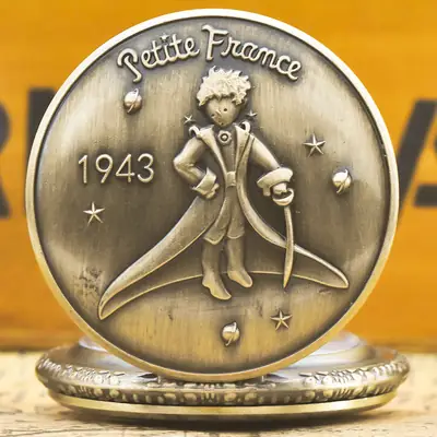Little Prince Theme Quartz Pocket Watch for Men Women